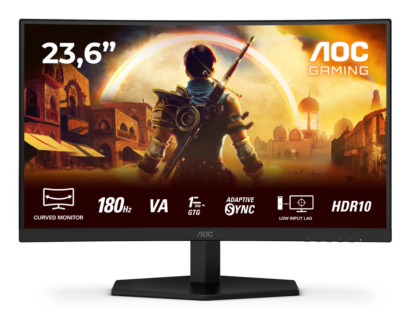 AOC G4 C24G42E computer monitor 59.9 cm (23.6") 1920 x 1080 pixels Full HD LED Black, Red AOC G4 C24G42E computer monitor 59.9 cm (23.6") 1920 x 1080 pixels Full HD LED Black, Red