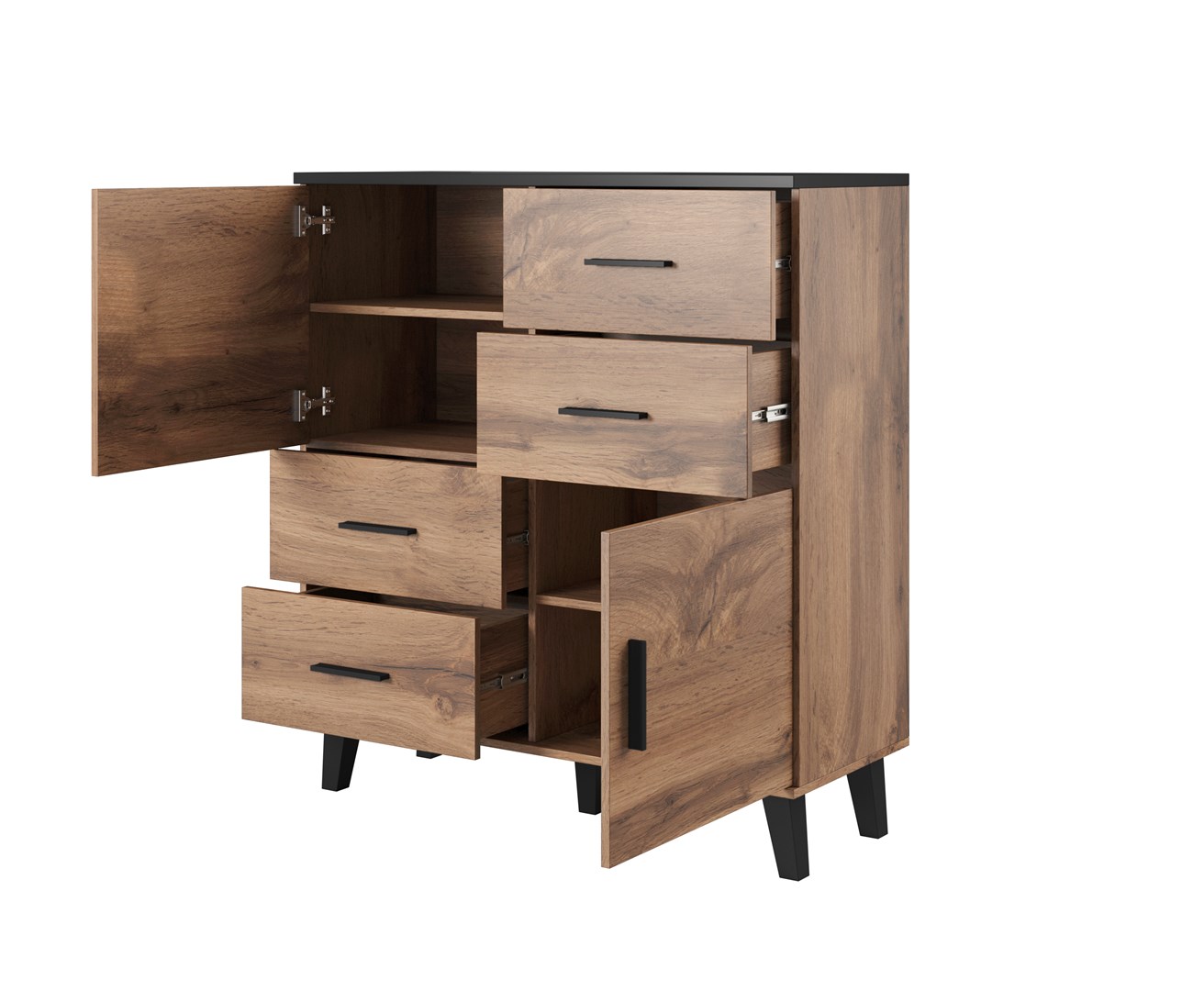 Cama living room set LOTTA 2 (sideboard 150 2D3DR + sideboard 110 2D4DR + display cabinet 120 + coffee table 110) Cama living room set LOTTA 2 (sideboard 150 2D3DR + sideboard 110 2D4DR + display cabinet 120 + coffee table 110)