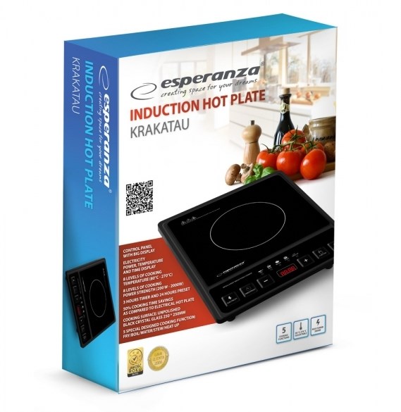 Esperanza EKH011 hob Black Countertop Zone induction hob 1 zone(s) Esperanza EKH011 hob Black Countertop Zone induction hob 1 zone(s)