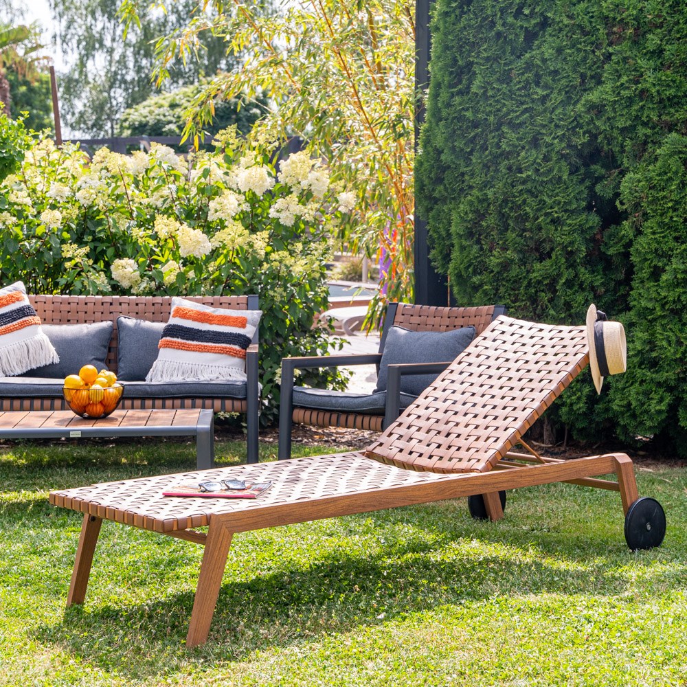 Garden lounger TEXAS brown Garden lounger TEXAS brown