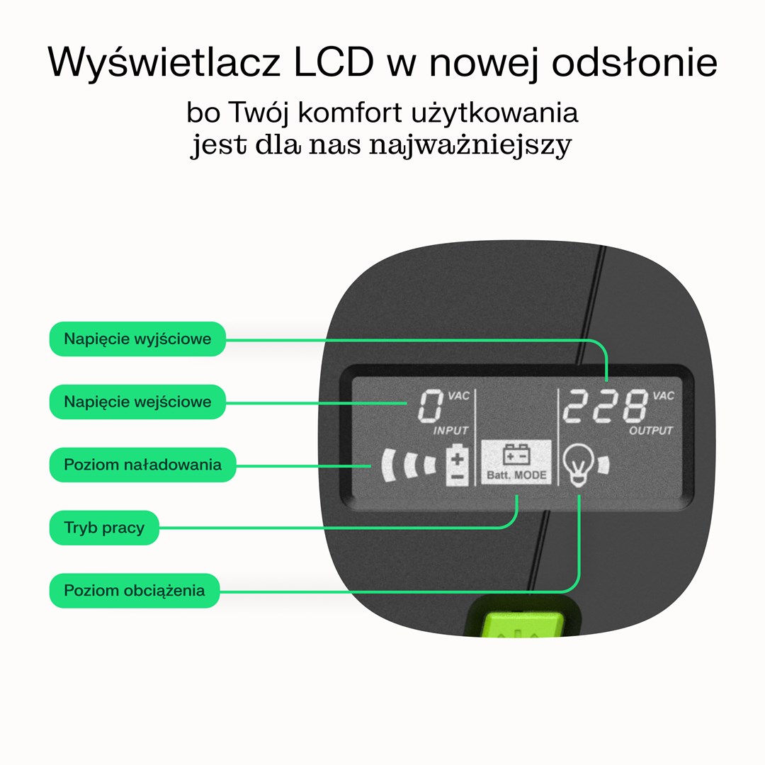 Green Cell uninterruptible power supply (UPS) Line-Interactive 0.75 kVA 480 W 4 AC outlet(s) Green Cell uninterruptible power supply (UPS) Line-Interactive 0.75 kVA 480 W 4 AC outlet(s)