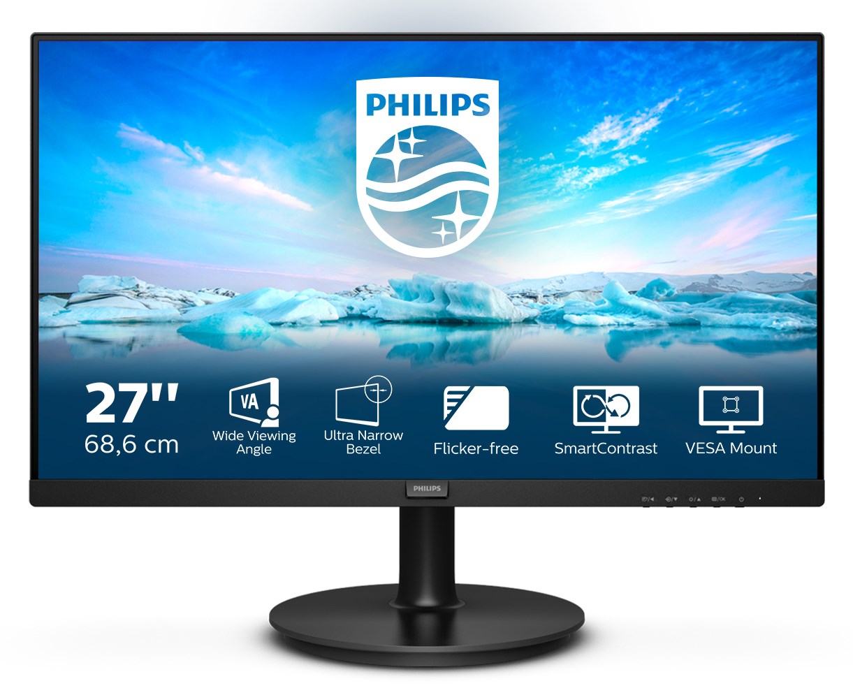 Philips V Line 271V8L/00 LED display 68.6 cm (27") 1920 x 1080 pixels Full HD Black Philips V Line 271V8L/00 LED display 68.6 cm (27") 1920 x 1080 pixels Full HD Black