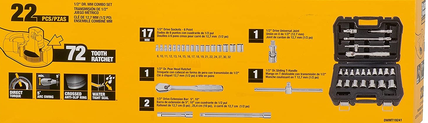 22 el. 1/2" socket set 22 el. 1/2" socket set