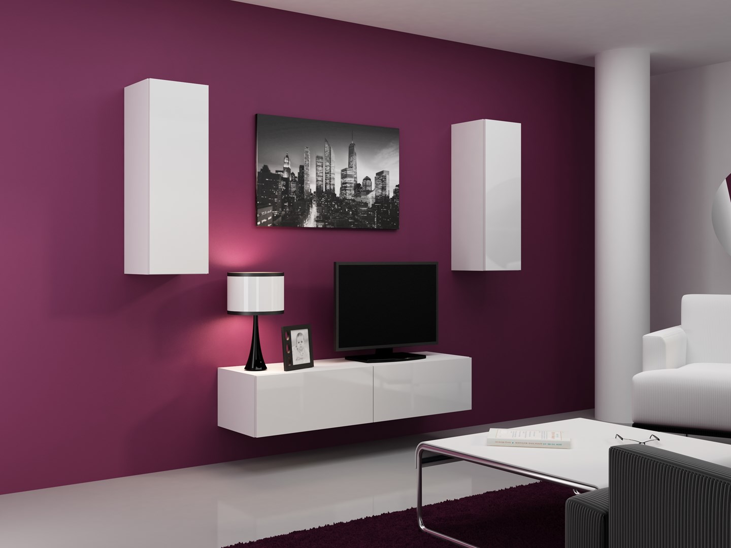 Cama Cabinet VIGO "90" full 90/35/32 white/white gloss Cama Cabinet VIGO "90" full 90/35/32 white/white gloss
