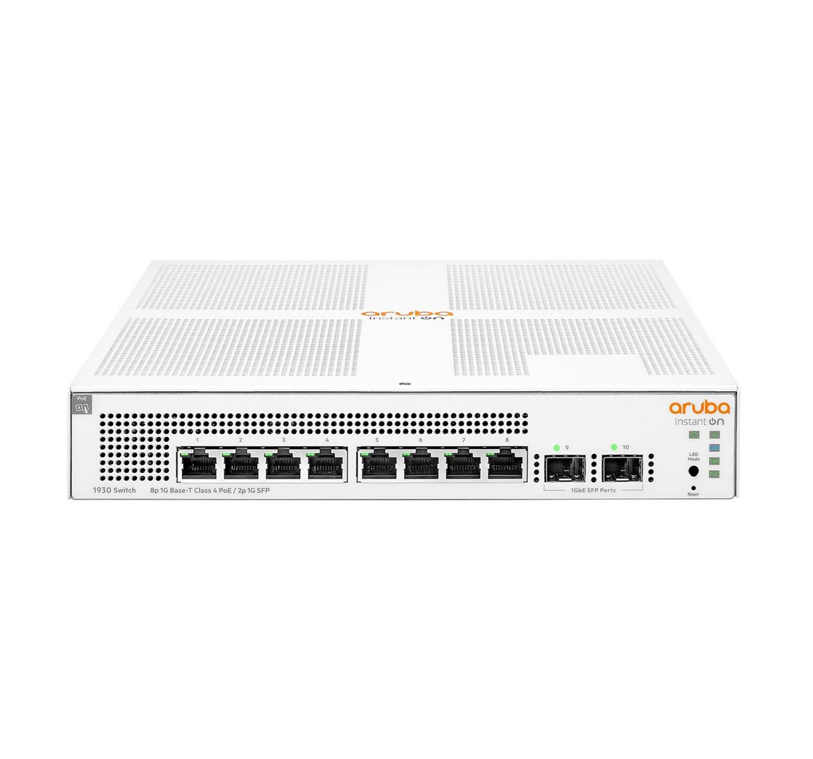 Aruba Instant On 1930 Managed L2+ Gigabit Ethernet (10/100/1000) Power over Ethernet (PoE) 1U White Aruba Instant On 1930 Managed L2+ Gigabit Ethernet (10/100/1000) Power over Ethernet (PoE) 1U White
