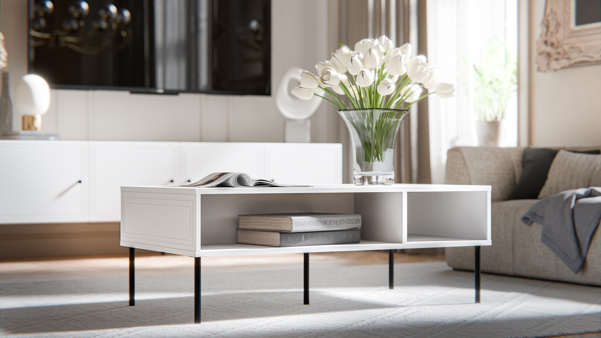 PALAZZO BIS table/latrine 110x60x40 white matte PALAZZO BIS table/latrine 110x60x40 white matte