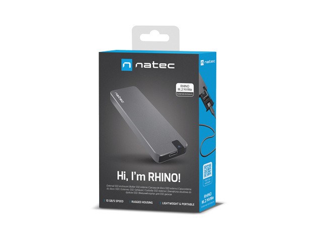 NATEC SSD ENCLOSURE RHINO M.2 NVME ALUMINIUM NATEC SSD ENCLOSURE RHINO M.2 NVME ALUMINIUM