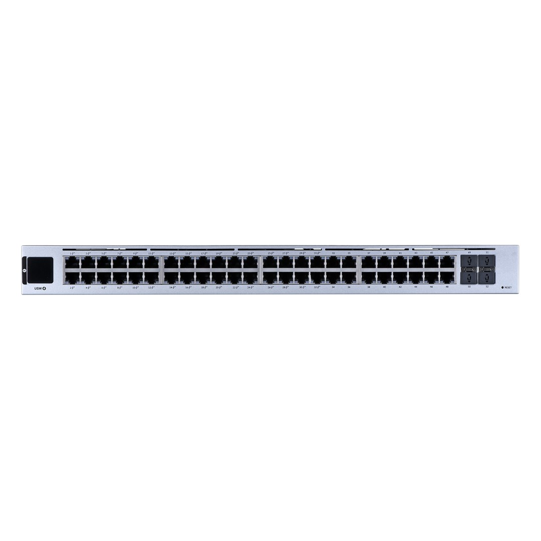 Ubiquiti UniFi USW-48-POE network switch Managed L2 Gigabit Ethernet (10/100/1000) Power over Ethernet (PoE) 1U Stainless steel Ubiquiti UniFi USW-48-POE network switch Managed L2 Gigabit Ethernet (10/100/1000) Power over Ethernet (PoE) 1U Stainless steel