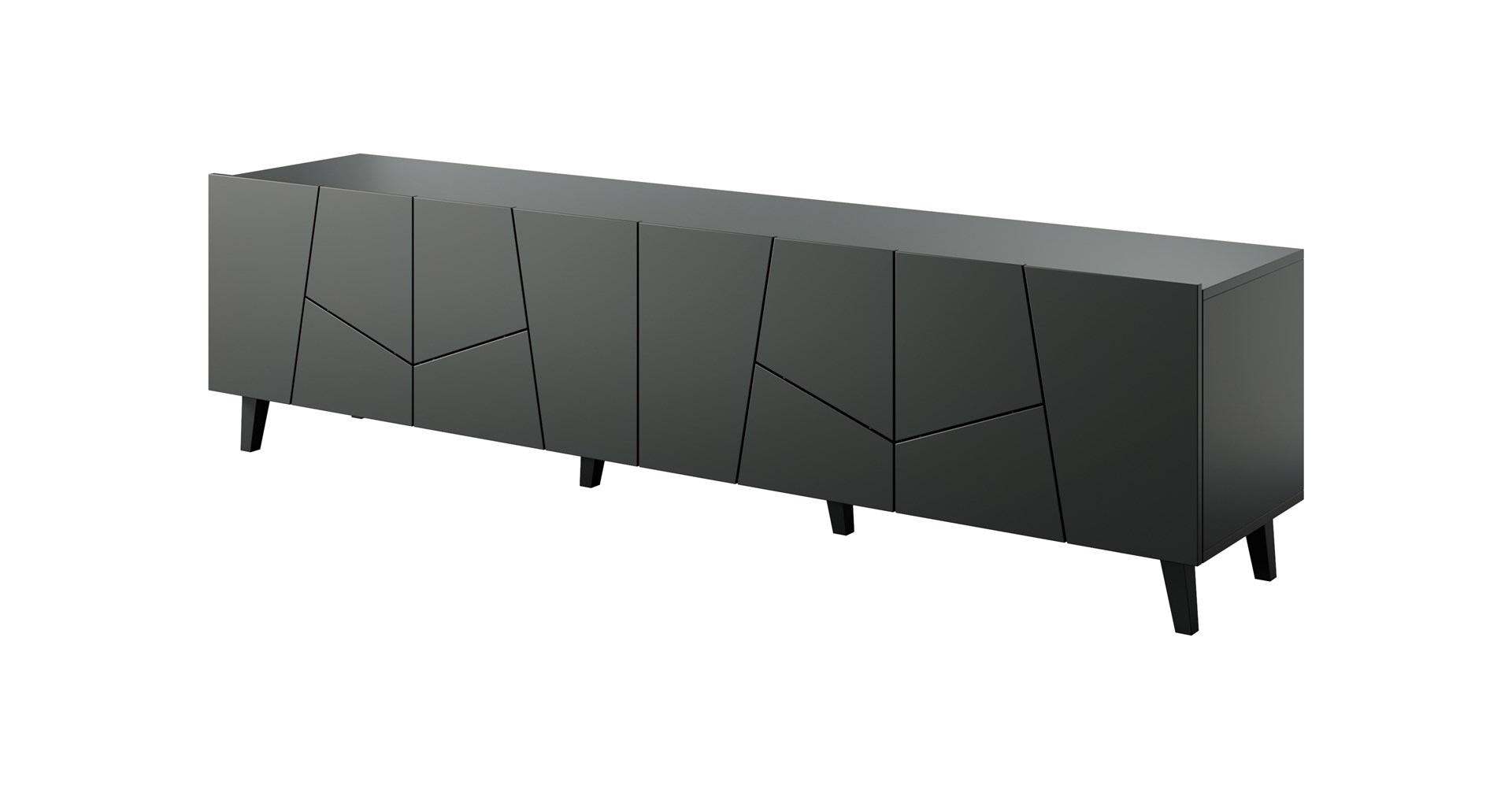 RTV cabinet ETNA 200x42x52 matte black RTV cabinet ETNA 200x42x52 matte black