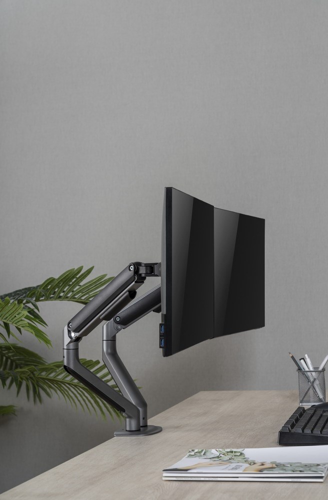 Gembird MA-DA2-05 monitor mount / stand 81.3 cm (32") Desk Grey Gembird MA-DA2-05 monitor mount / stand 81.3 cm (32") Desk Grey