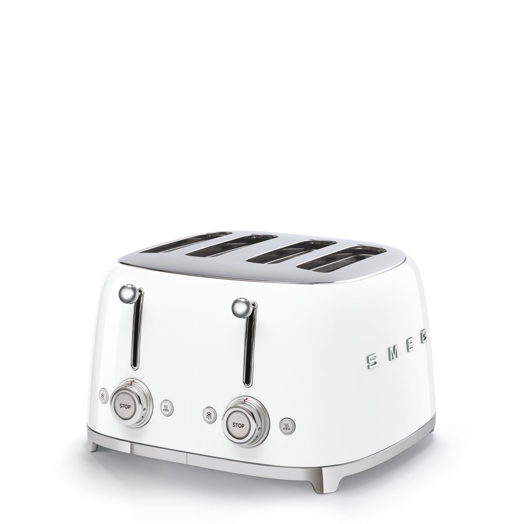 Toaster Smeg for 4 slices, white Toaster Smeg for 4 slices, white