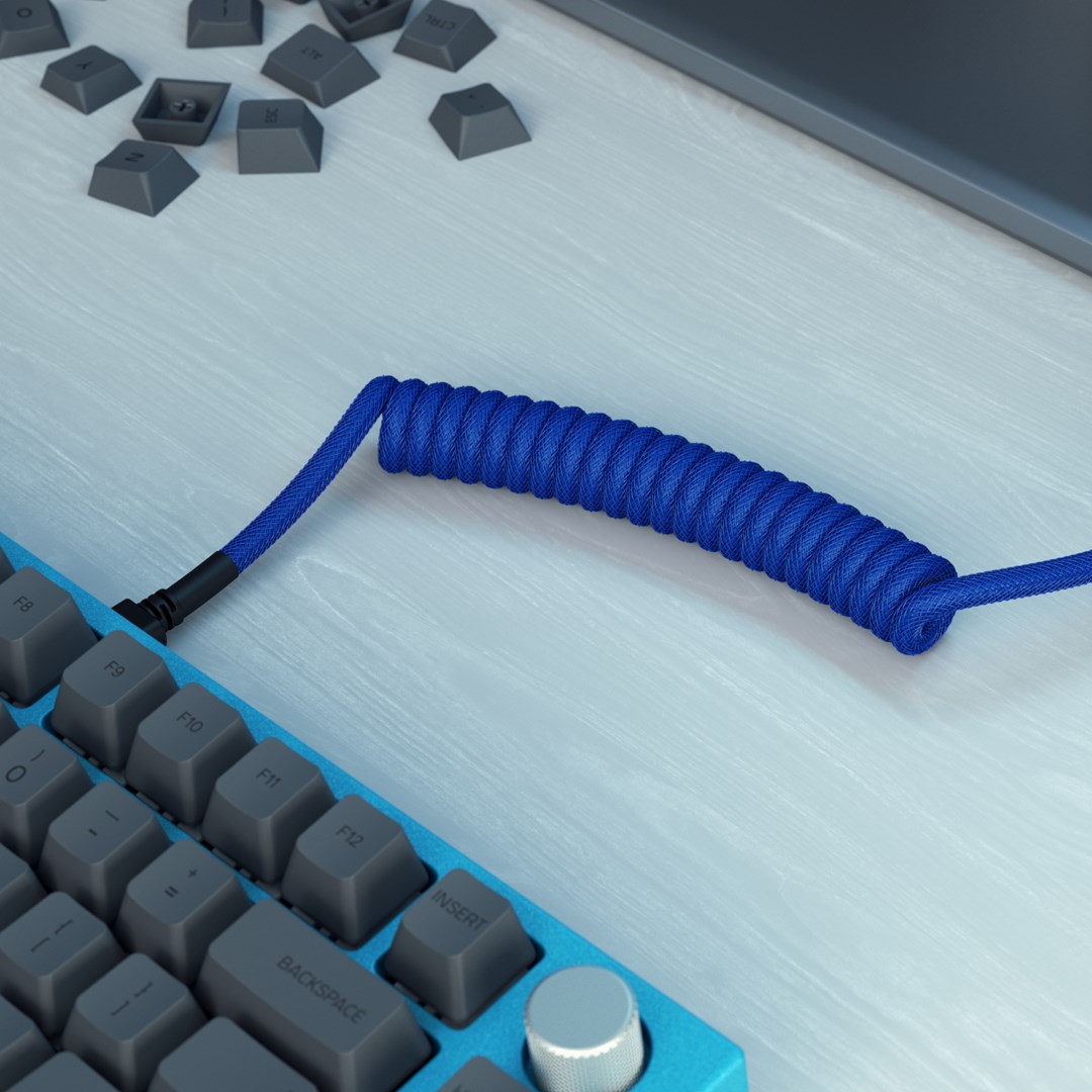Glorious Gaming Glorious GMMK Coiled Cable Cobalt Blue Glorious Gaming Glorious GMMK Coiled Cable Cobalt Blue