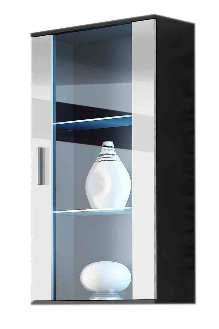 Cama hanging display cabinet SOHO black/white gloss Cama hanging display cabinet SOHO black/white gloss