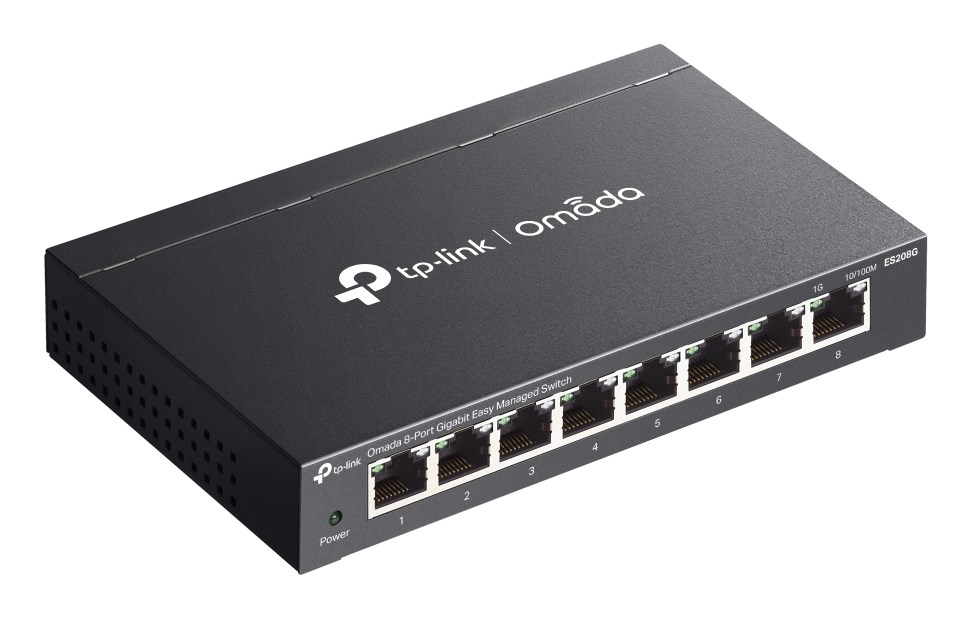 TP-Link Omada ES208G network switch Managed L2 Gigabit Ethernet (10/100/1000) Black TP-Link Omada ES208G network switch Managed L2 Gigabit Ethernet (10/100/1000) Black