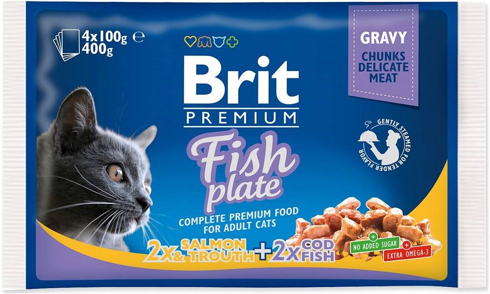 BRIT Premium Cat Fish Plate - wet cat food - 4x100g BRIT Premium Cat Fish Plate - wet cat food - 4x100g