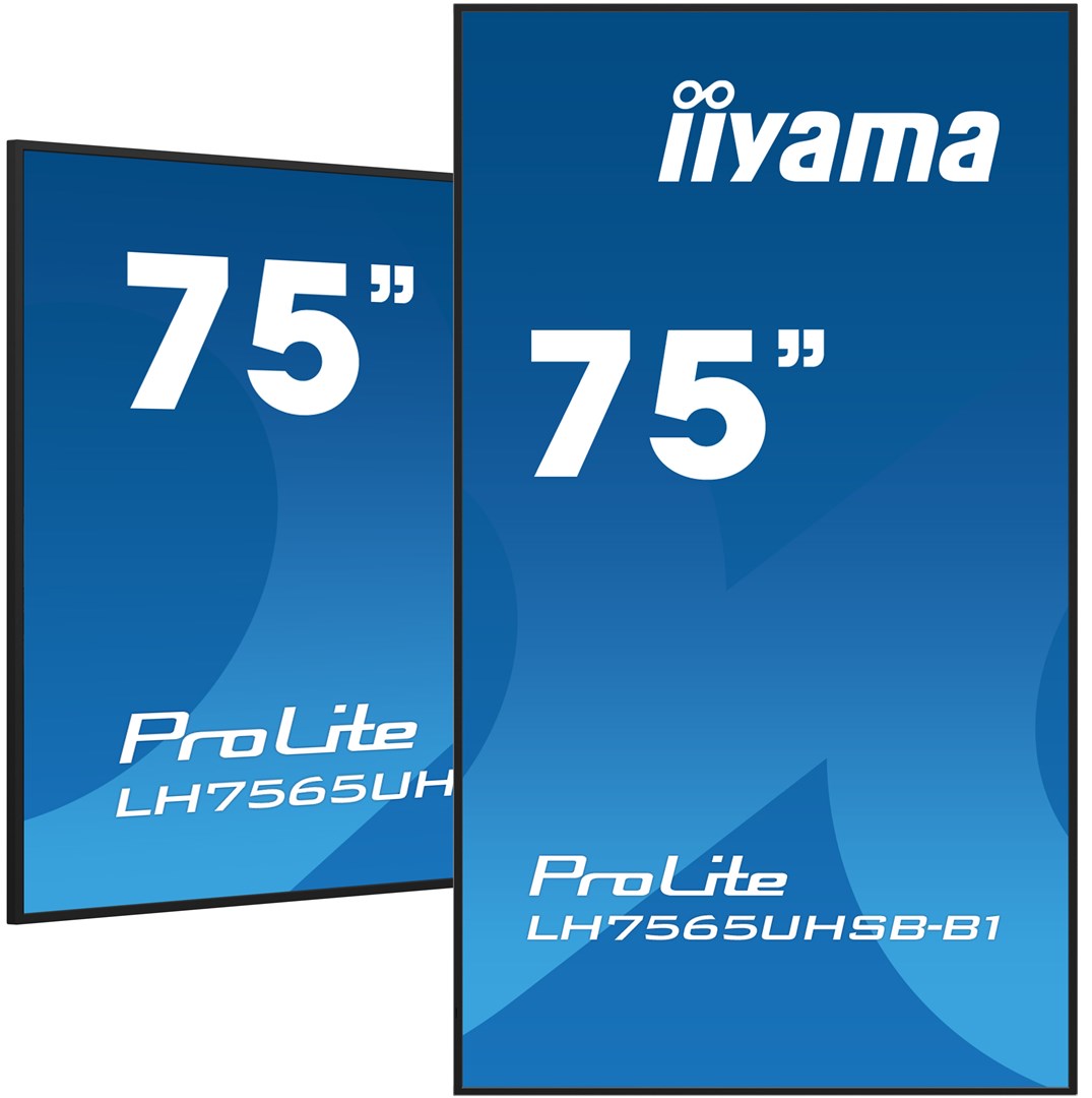 iiyama 75" Vivid-Bright Display with 4K resolution and 800cd/m² panels for illuminating communication iiyama 75" Vivid-Bright Display with 4K resolution and 800cd/m² panels for illuminating communication