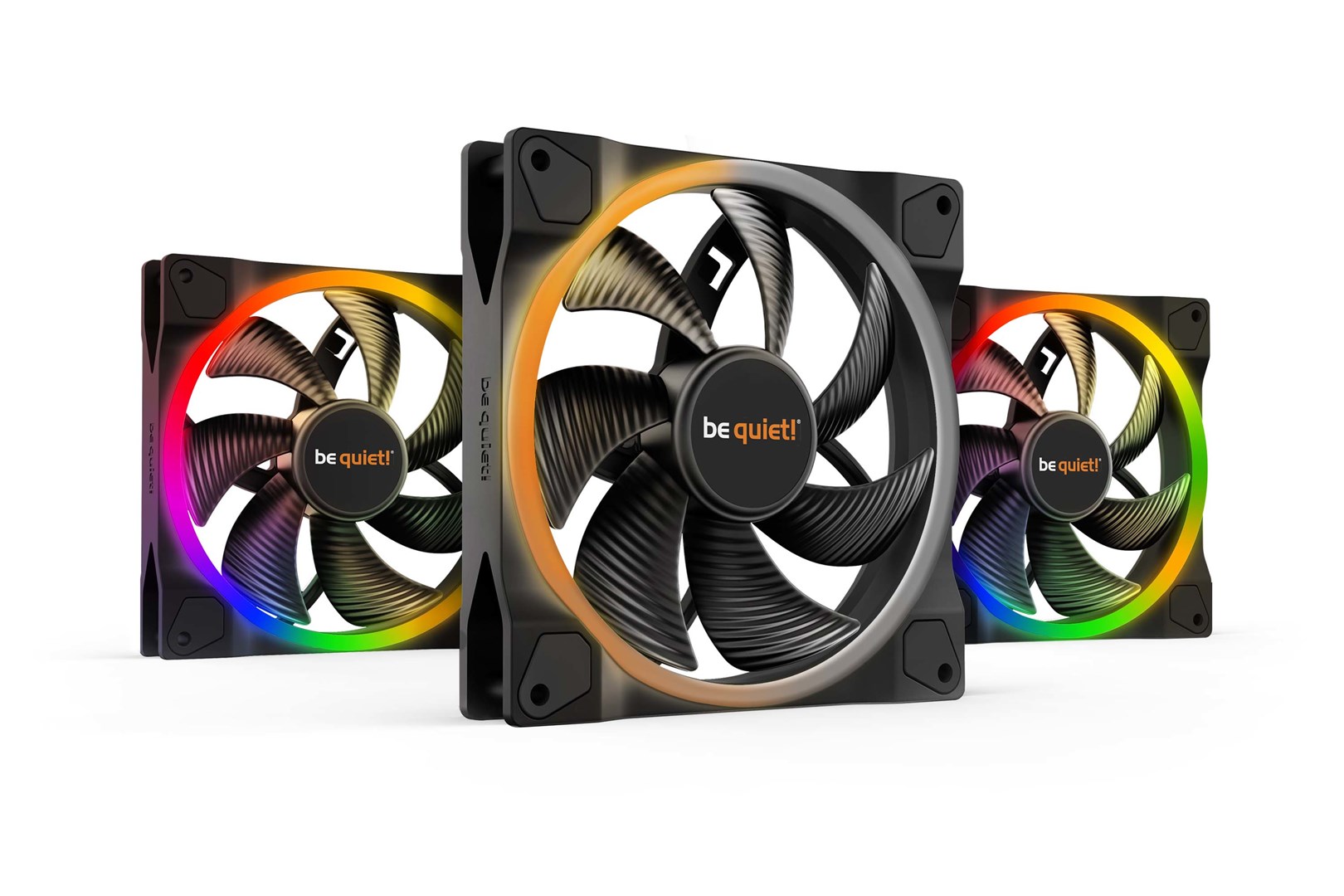 be quiet! Light Wings 140mm ARGB PWM Fan Black 3 Pack be quiet! Light Wings 140mm ARGB PWM Fan Black 3 Pack