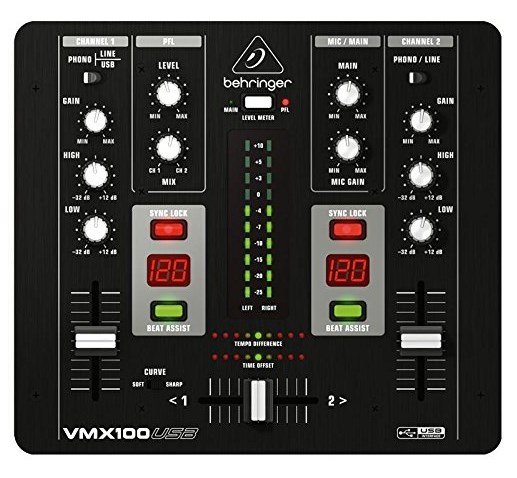 Behringer VMX100USB audio mixer 2 channels Black Behringer VMX100USB audio mixer 2 channels Black