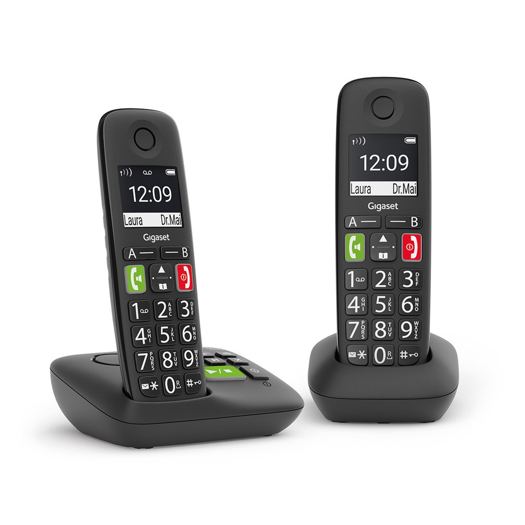 Gigaset E290A Duo Analog/DECT telephone Caller ID Black Gigaset E290A Duo Analog/DECT telephone Caller ID Black