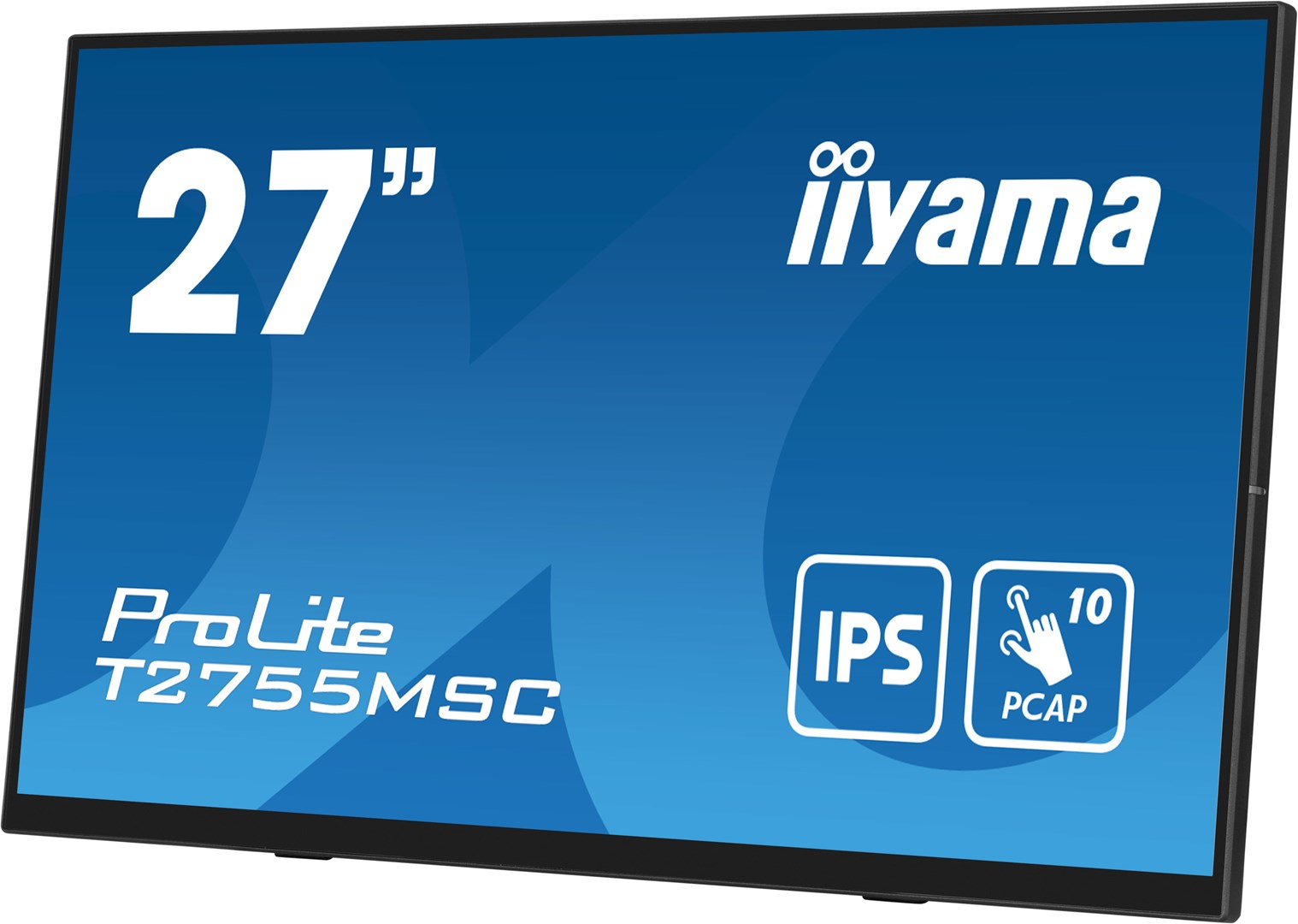 iiyama ProLite 27” Optical Bonded PCAP 10pt touchscreen monitor with IPS panel technology, edge-to-edge glass design, anti-fingerprint coating and a flexible stand iiyama ProLite 27” Optical Bonded PCAP 10pt touchscreen monitor with IPS panel technology, edge-to-edge glass design, anti-fingerprint coating and a flexible stand