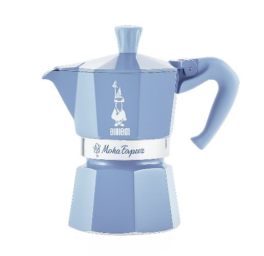 Bialetti Moka Express 3tz Coffee maker set + almond coffee 250 g Blue Bialetti Moka Express 3tz Coffee maker set + almond coffee 250 g Blue