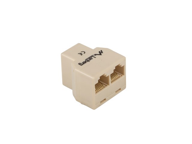 Lanberg AD-RJ45-2RJ45-OU network splitter Beige Lanberg AD-RJ45-2RJ45-OU network splitter Beige