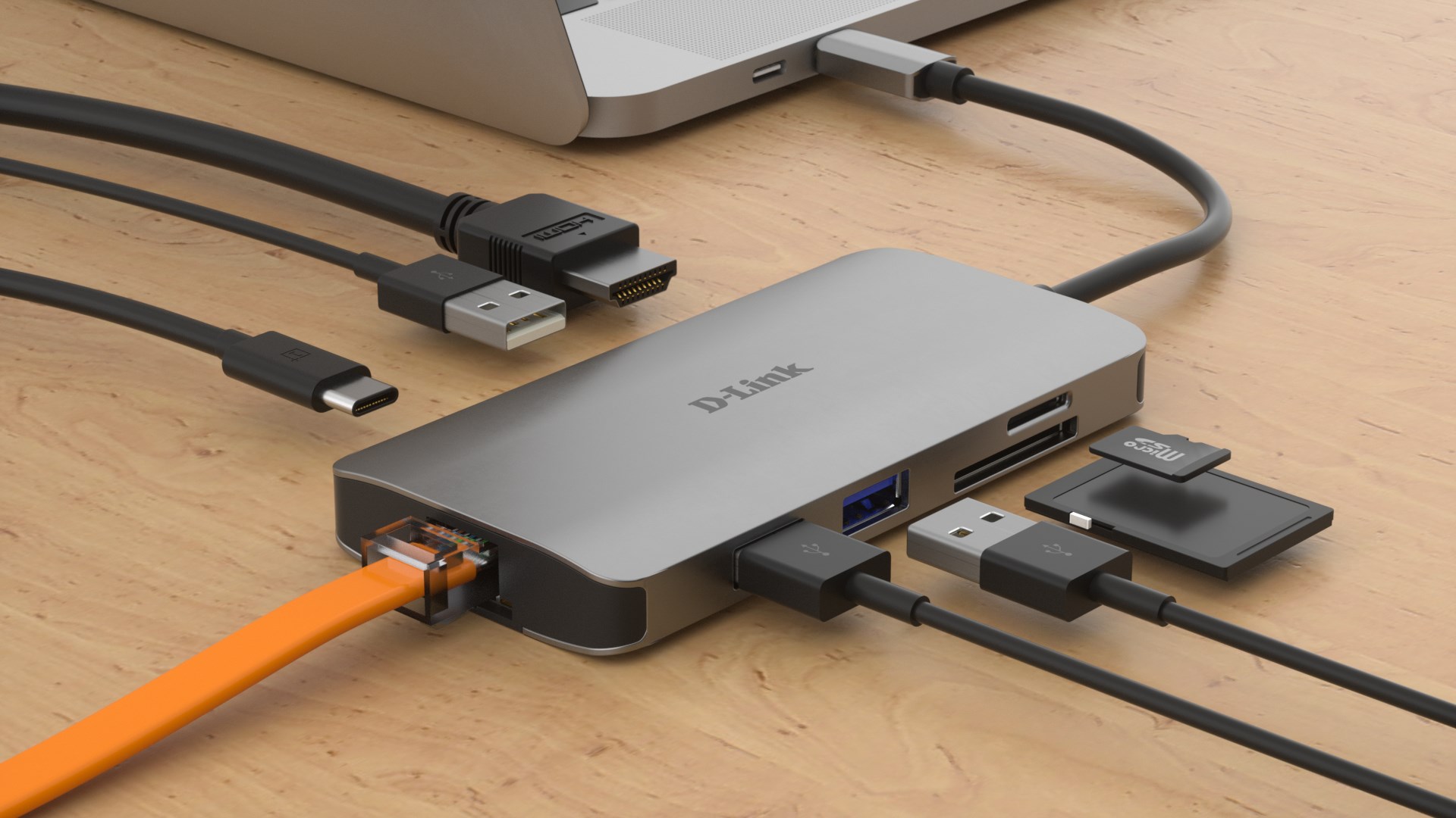 D-Link DUB-M810 - 8-in-1 USB-C Hub with HDMI/Ethernet/Card Reader/Power Delivery D-Link DUB-M810 - 8-in-1 USB-C Hub with HDMI/Ethernet/Card Reader/Power Delivery