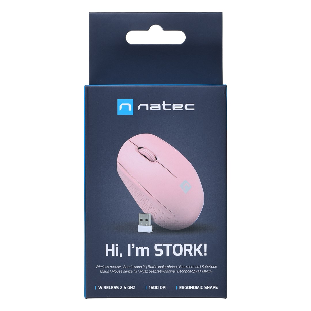 NATEC STORK mouse Home Ambidextrous RF Wireless + USB Type-A Optical 1600 DPI NATEC STORK mouse Home Ambidextrous RF Wireless + USB Type-A Optical 1600 DPI
