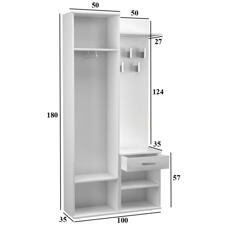 Topeshop GAR DUO BIEL entryway cabinet Topeshop GAR DUO BIEL entryway cabinet
