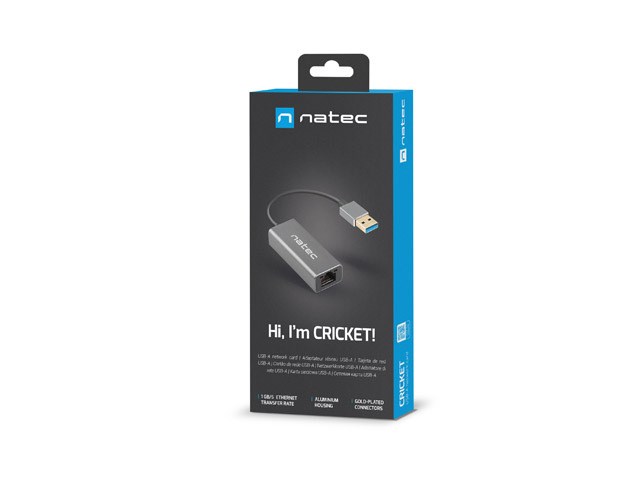 NATEC NETWORK CARD CRICKET USB 3.0 1X RJ45 NATEC NETWORK CARD CRICKET USB 3.0 1X RJ45