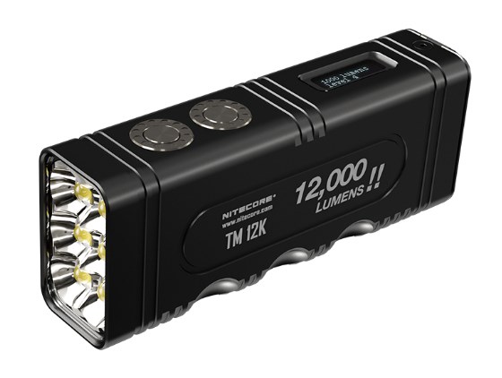 Nitecore TM12K flashlight Black Tactical flashlight LED Nitecore TM12K flashlight Black Tactical flashlight LED
