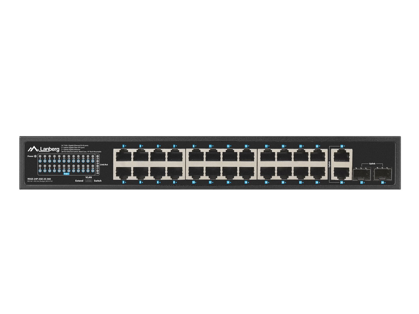 Lanberg RSGE-24P-2GE-2S-360 network switch Unmanaged Lanberg RSGE-24P-2GE-2S-360 network switch Unmanaged