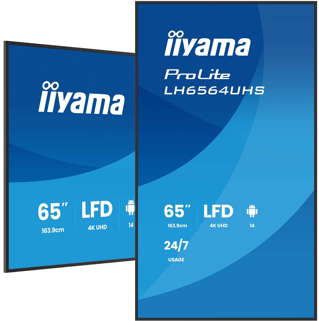 iiyama 65" 4K UHD Most powerful professional digital signage display with advanced control and connectivity options iiyama 65" 4K UHD Most powerful professional digital signage display with advanced control and connectivity options