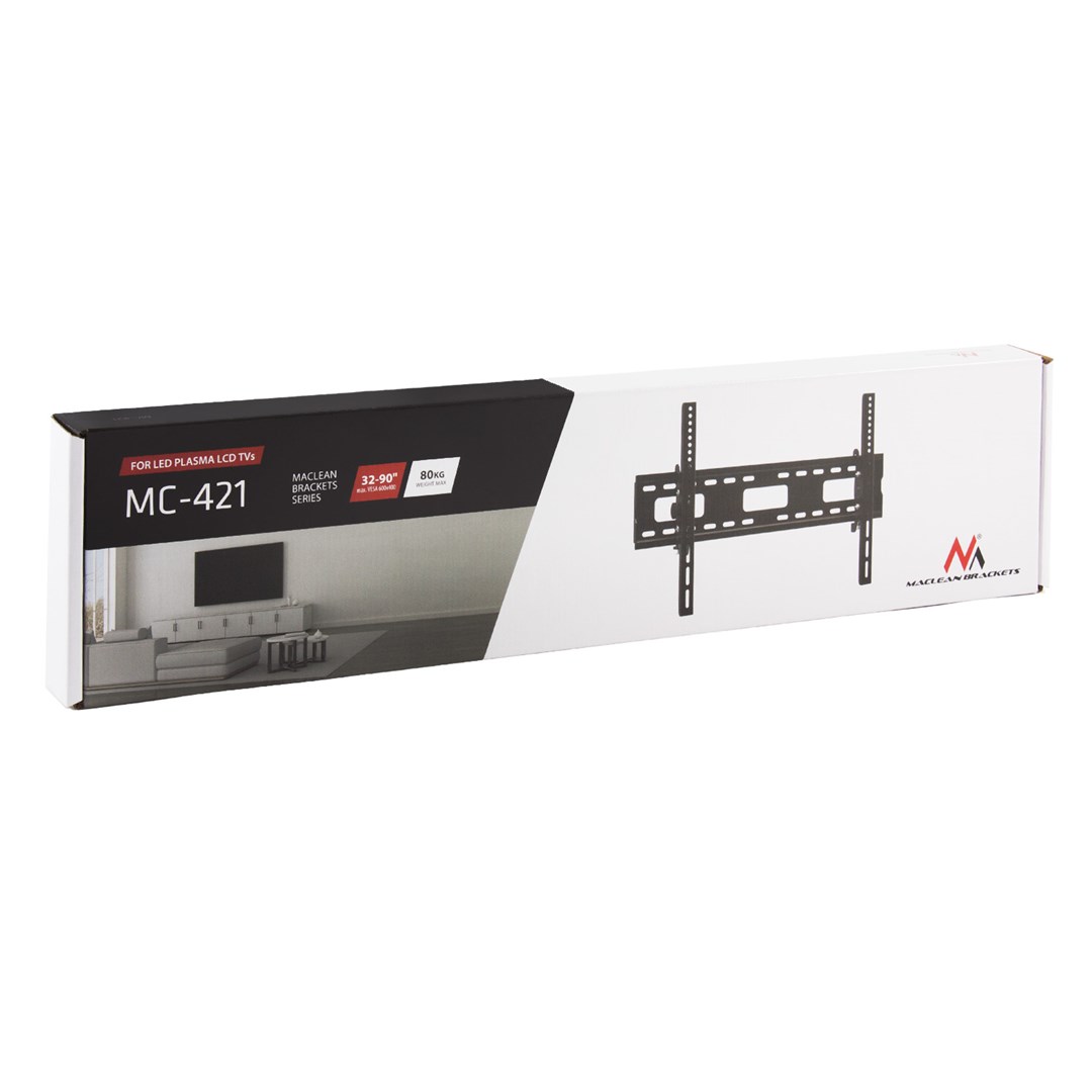 Maclean TV MC-421 Wall Mount Bracket 32"-90" VESA 600x400 80kg Tilting Universal Adjustable Spirit Level Accessories Flat Slim Maclean TV MC-421 Wall Mount Bracket 32"-90" VESA 600x400 80kg Tilting Universal Adjustable Spirit Level Accessories Flat Slim