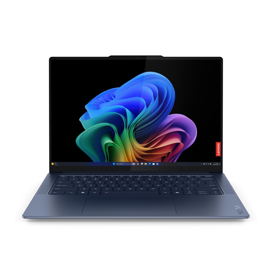 Lenovo Yoga Slim 7 14Q8X9 Copilot+ PC Qualcomm Snapdragon X1E-78-100 Laptop 36.8 cm (14.5") Touchscreen 3K 16 GB LPDDR5x-SDRAM 512 GB SSD Wi-Fi 7 (802.11be) Windows 11 Home Blue Lenovo Yoga Slim 7 14Q8X9 Copilot+ PC Qualcomm Snapdragon X1E-78-100 Laptop 36.8 cm (14.5") Touchscreen 3K 16 GB LPDDR5x-SDRAM 512 GB SSD Wi-Fi 7 (802.11be) Windows 11 Home Blue