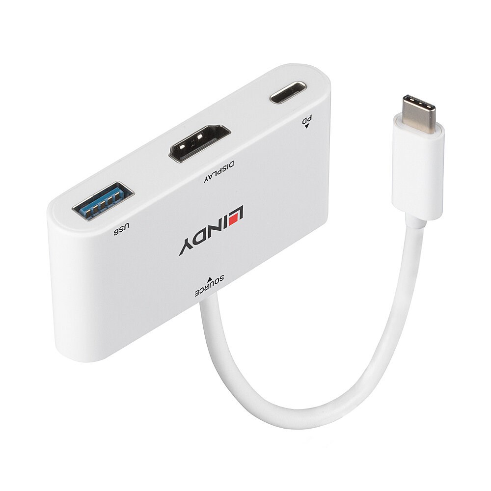 Lindy USB 3.2 Type C to HDMI Converter with USB Type A Port and Power Delivery Lindy USB 3.2 Type C to HDMI Converter with USB Type A Port and Power Delivery