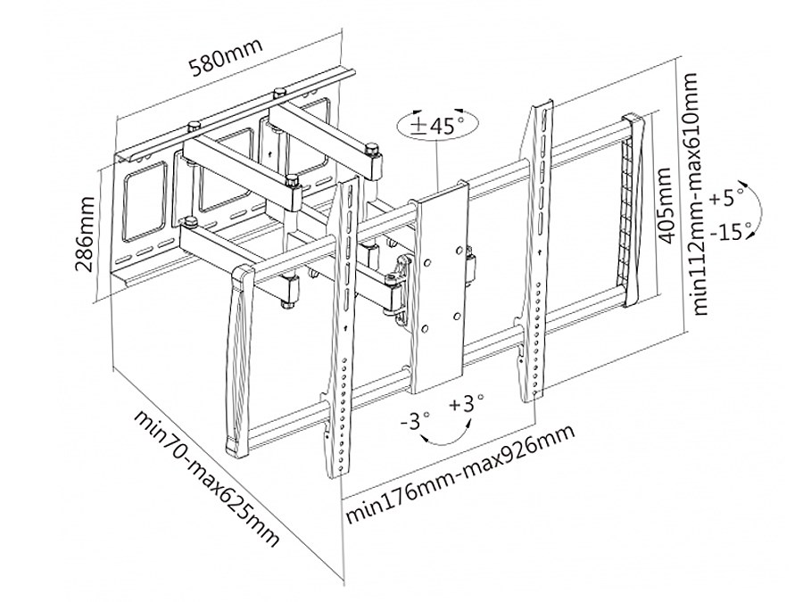 Maclean MC-679 Wall LED / PLASMA / LCD TV bracket - max. 80kg Maclean MC-679 Wall LED / PLASMA / LCD TV bracket - max. 80kg