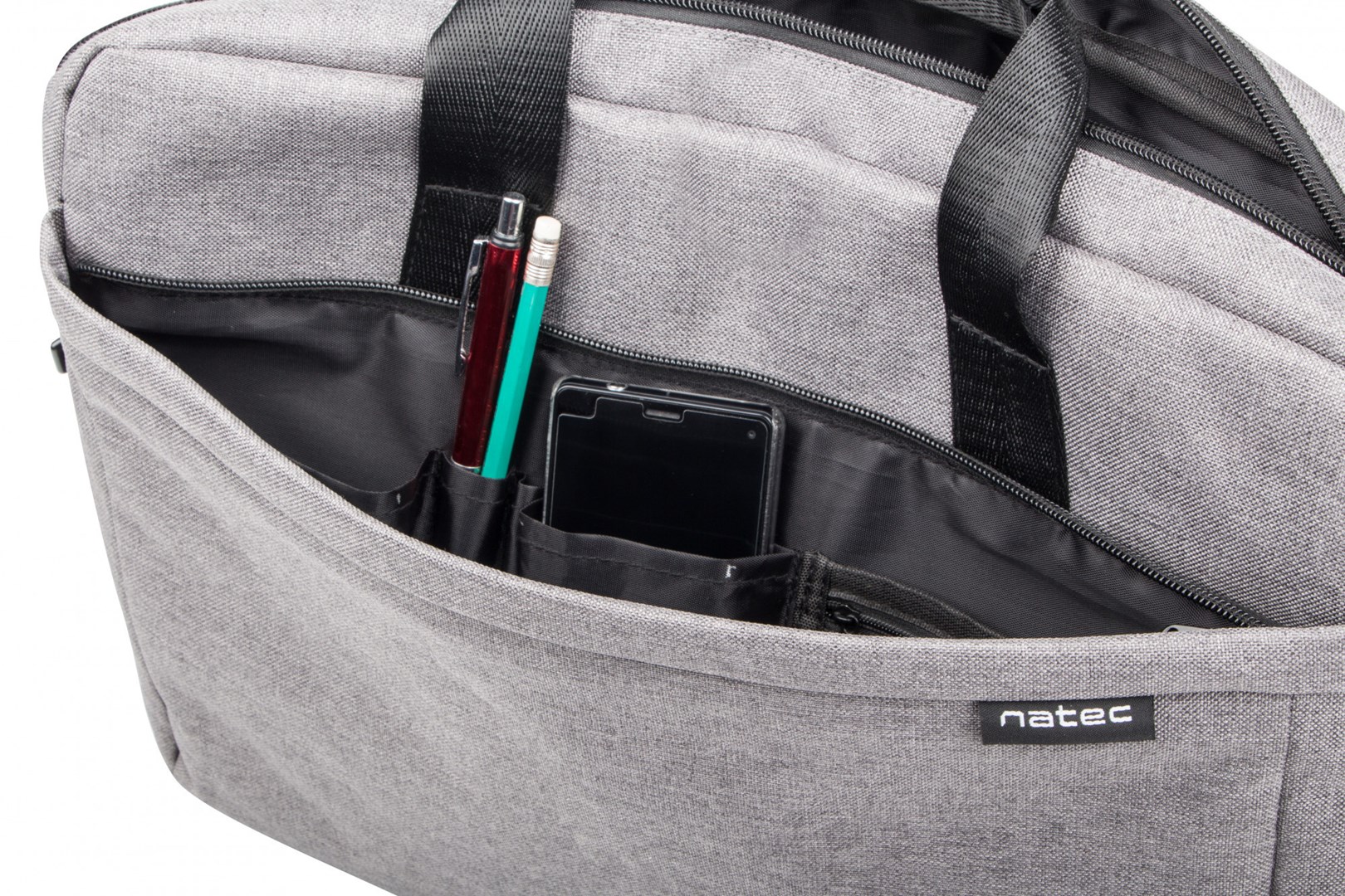 NATEC Mustela notebook bag 15.6’ grey NATEC Mustela notebook bag 15.6’ grey