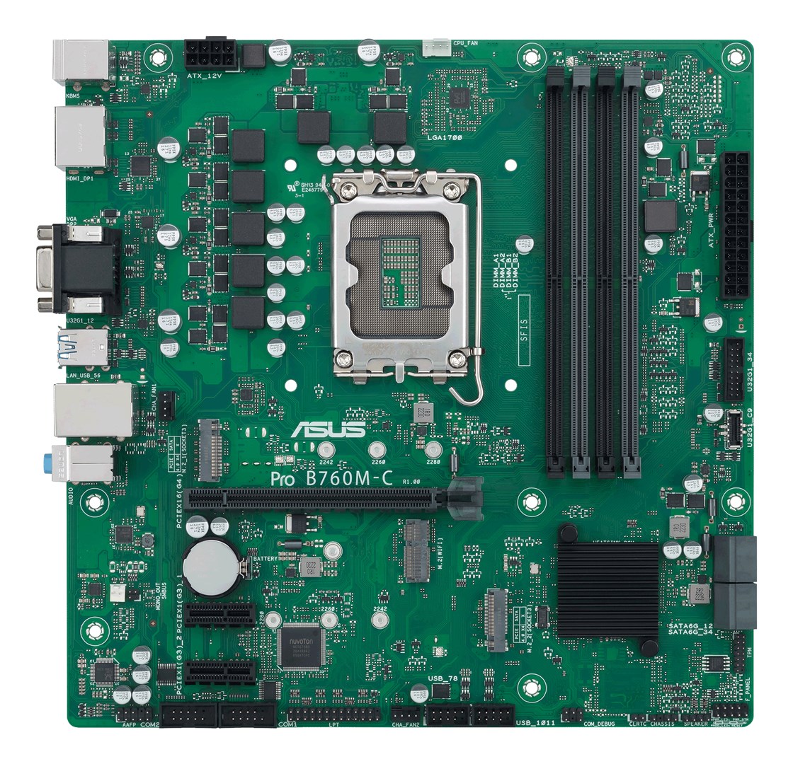 ASUS PRO B760M-C-CSM Intel B760 LGA 1700 micro ATX ASUS PRO B760M-C-CSM Intel B760 LGA 1700 micro ATX