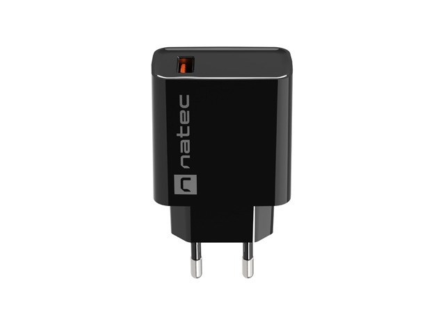 NATEC MAINS CHARGER RIBERA USB-A 18W BLACK NATEC MAINS CHARGER RIBERA USB-A 18W BLACK