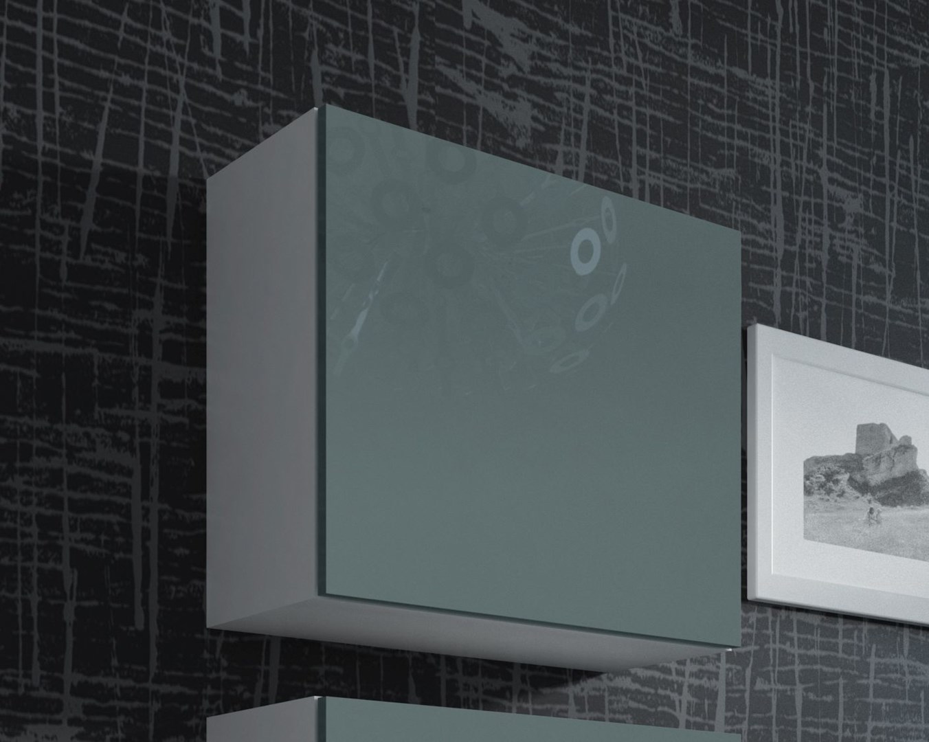 Cama Square cabinet VIGO 50/50/30 white/grey gloss Cama Square cabinet VIGO 50/50/30 white/grey gloss