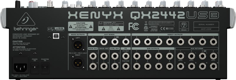 Behringer QX2442USB audio mixer 24 channels Behringer QX2442USB audio mixer 24 channels