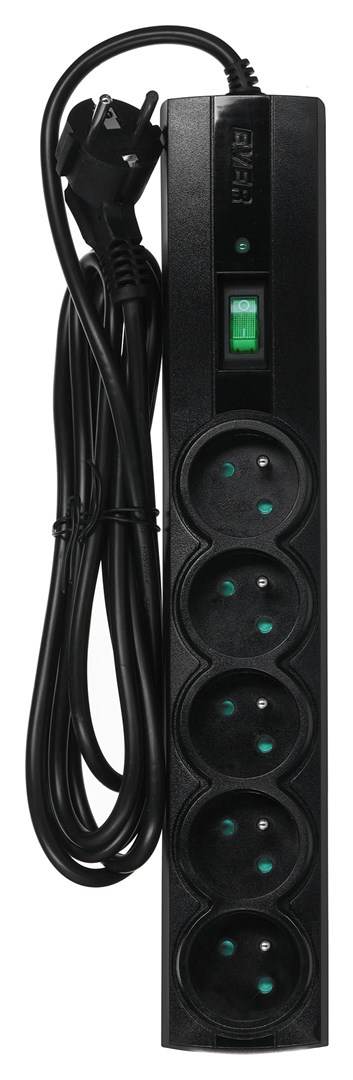 Ever CLASSIC 3m Black 5 AC outlet(s) 250 V Ever CLASSIC 3m Black 5 AC outlet(s) 250 V