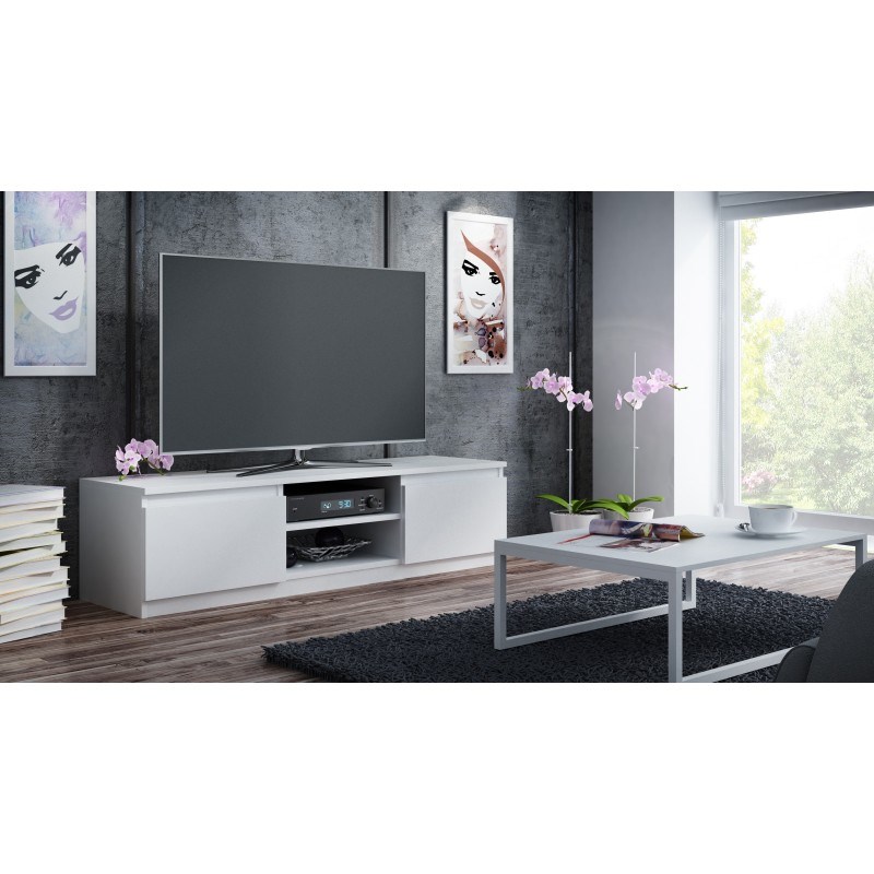 Topeshop RTV140 BIEL TV stand/entertainment centre 2 shelves Topeshop RTV140 BIEL TV stand/entertainment centre 2 shelves
