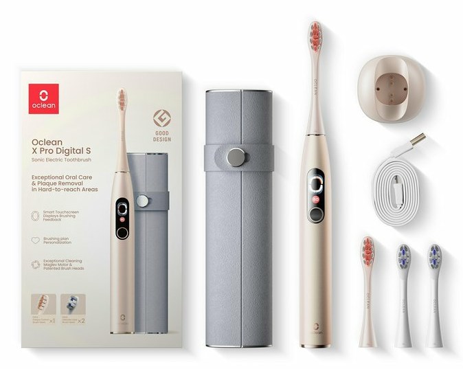 Oclean X Pro Digital Set Adult Sonic toothbrush Gold Oclean X Pro Digital Set Adult Sonic toothbrush Gold