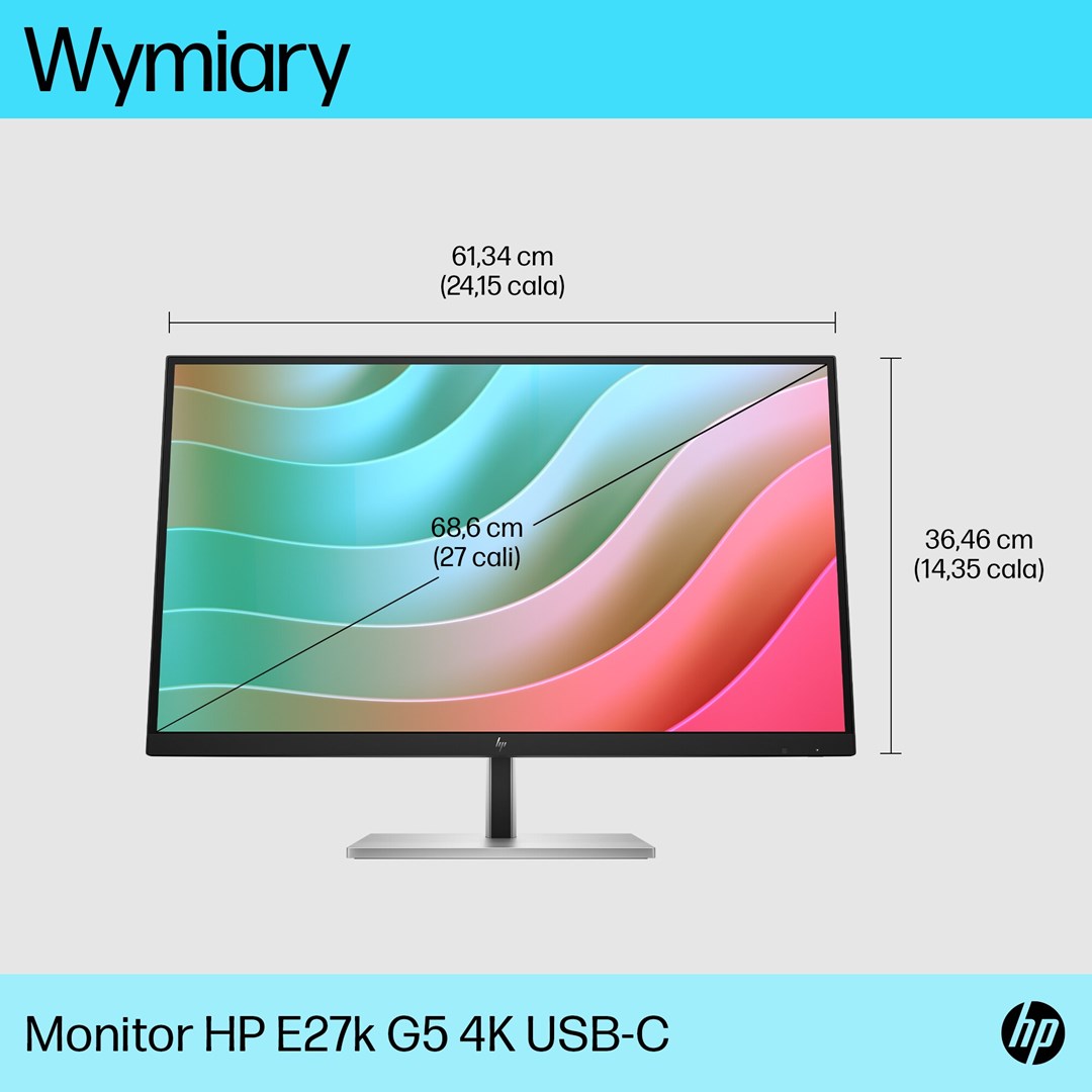HP E-Series E27k G5 4K USB-C Monitor HP E-Series E27k G5 4K USB-C Monitor