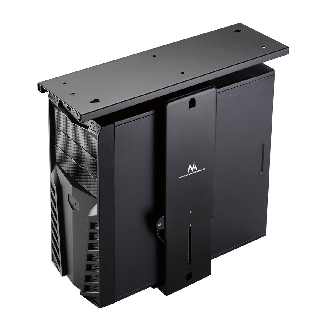 Maclean MC-885 B Under Desk Computer Holder Black Adjustable Max. 10kg. Maclean MC-885 B Under Desk Computer Holder Black Adjustable Max. 10kg.