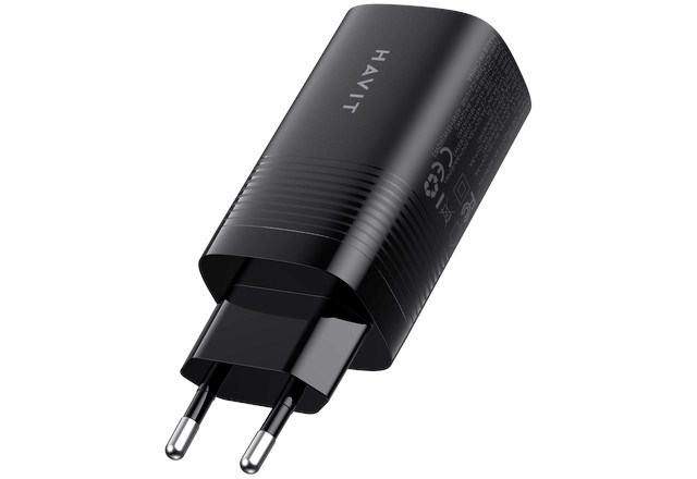 Havit UC20 - GaN 65 W three-port travel charger, black Havit UC20 - GaN 65 W three-port travel charger, black