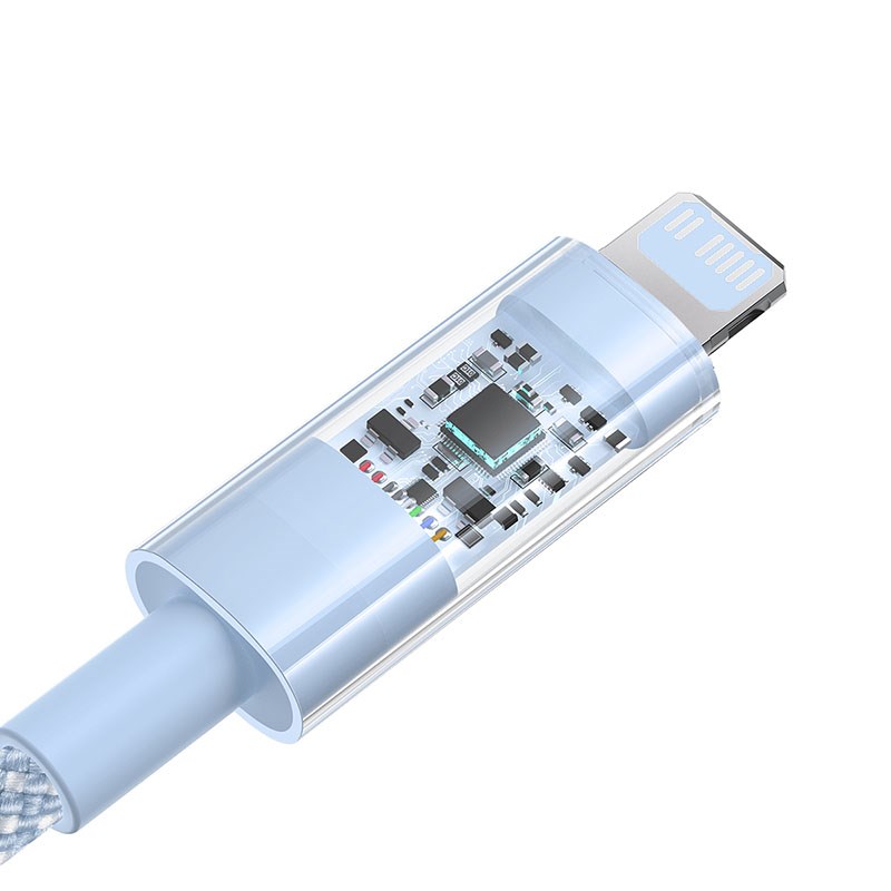Baseus Gem USB-C - Lightning PD 20W - cable for charging and synchronising Apple devices, 1m (blue) Baseus Gem USB-C - Lightning PD 20W - cable for charging and synchronising Apple devices, 1m (blue)