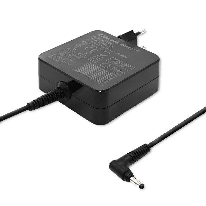 Qoltec 51751 Power adapter for Huawei 65W | 19V |3.42A | 4.0*1.7 Qoltec 51751 Power adapter for Huawei 65W | 19V |3.42A | 4.0*1.7